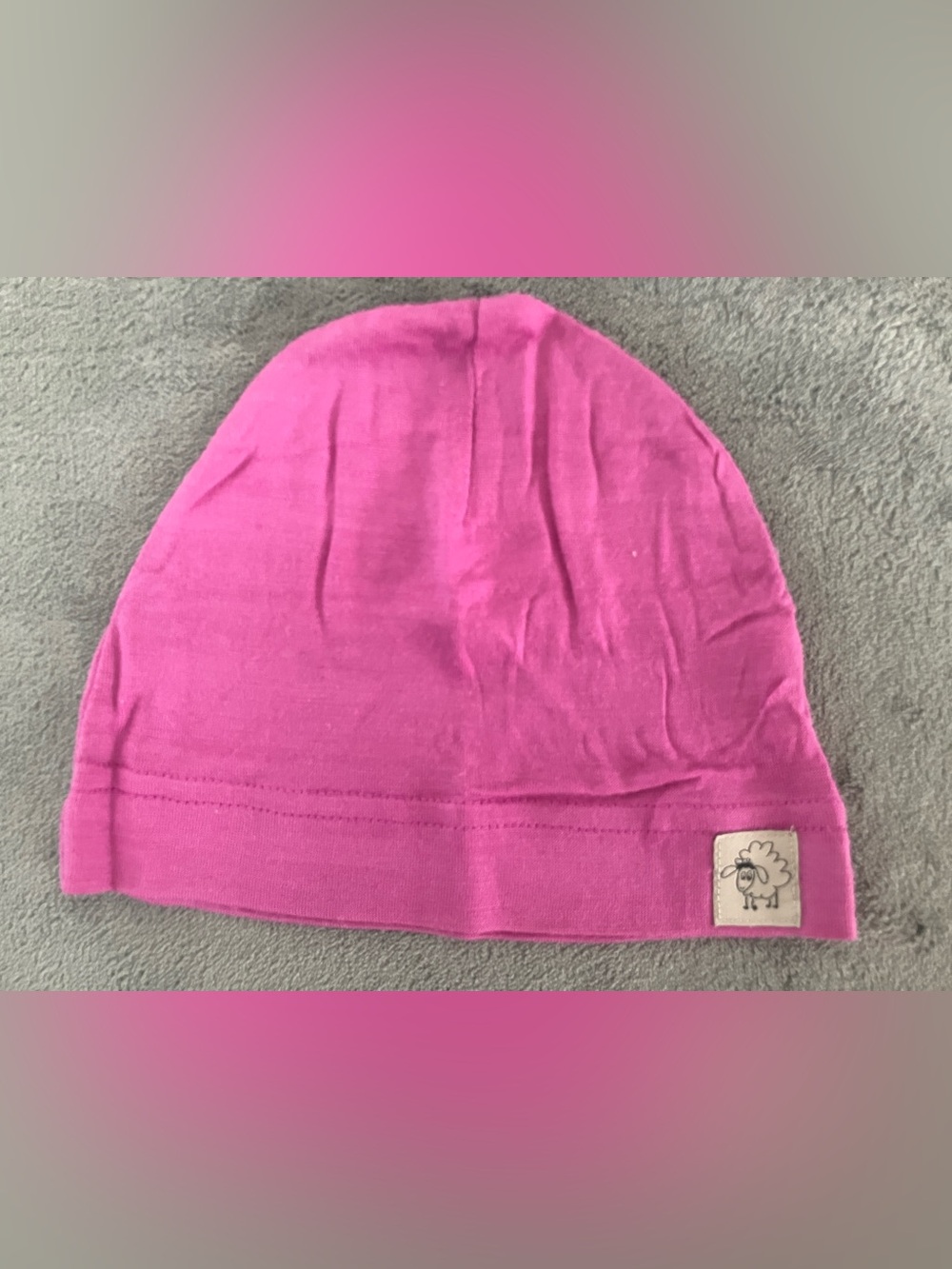 Wee Woollies 100% Merino Wool Beanie 6-12M Pink Made in Canada